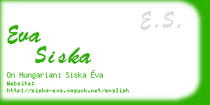 eva siska business card